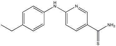 6-[(4-ethylphenyl)amino]pyridine-3-carbothioamide Struktur