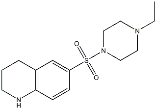 6-[(4-ethylpiperazine-1-)sulfonyl]-1,2,3,4-tetrahydroquinoline Struktur