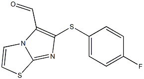 6-[(4-fluorophenyl)thio]imidazo[2,1-b][1,3]thiazole-5-carbaldehyde Struktur