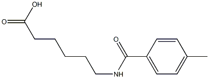 6-[(4-methylbenzoyl)amino]hexanoic acid Struktur