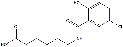 6-[(5-chloro-2-hydroxybenzoyl)amino]hexanoic acid Struktur