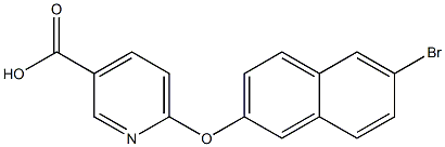 6-[(6-bromonaphthalen-2-yl)oxy]pyridine-3-carboxylic acid Struktur