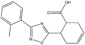 6-[3-(2-methylphenyl)-1,2,4-oxadiazol-5-yl]cyclohex-3-ene-1-carboxylic acid Struktur