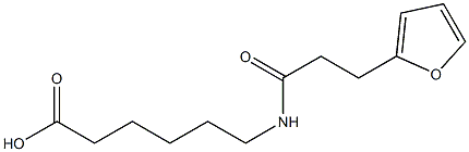 6-[3-(furan-2-yl)propanamido]hexanoic acid Struktur