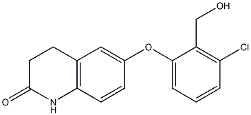 6-[3-chloro-2-(hydroxymethyl)phenoxy]-1,2,3,4-tetrahydroquinolin-2-one Struktur