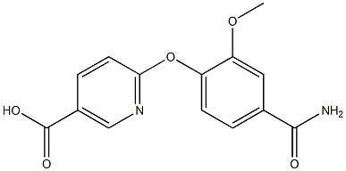 6-[4-(aminocarbonyl)-2-methoxyphenoxy]nicotinic acid Struktur