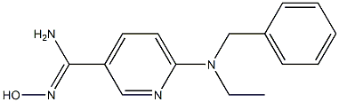 6-[benzyl(ethyl)amino]-N'-hydroxypyridine-3-carboximidamide Struktur