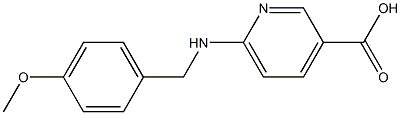 6-{[(4-methoxyphenyl)methyl]amino}pyridine-3-carboxylic acid Struktur