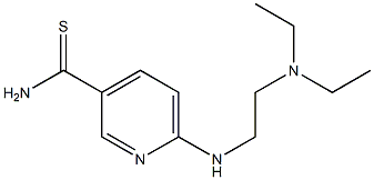 6-{[2-(diethylamino)ethyl]amino}pyridine-3-carbothioamide Struktur