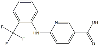 6-{[2-(trifluoromethyl)phenyl]amino}pyridine-3-carboxylic acid Struktur