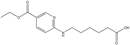 6-{[5-(ethoxycarbonyl)pyridin-2-yl]amino}hexanoic acid Struktur