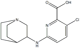 6-{1-azabicyclo[2.2.2]octan-3-ylamino}-3-chloropyridine-2-carboxylic acid Struktur