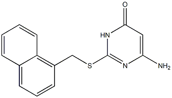 6-amino-2-[(naphthalen-1-ylmethyl)sulfanyl]-3,4-dihydropyrimidin-4-one Struktur