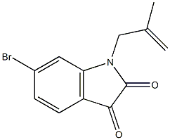 6-bromo-1-(2-methylprop-2-en-1-yl)-2,3-dihydro-1H-indole-2,3-dione Struktur