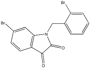 6-bromo-1-[(2-bromophenyl)methyl]-2,3-dihydro-1H-indole-2,3-dione Struktur