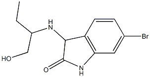 6-bromo-3-[(1-hydroxybutan-2-yl)amino]-2,3-dihydro-1H-indol-2-one Struktur