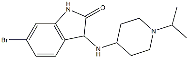 6-bromo-3-{[1-(propan-2-yl)piperidin-4-yl]amino}-2,3-dihydro-1H-indol-2-one Struktur