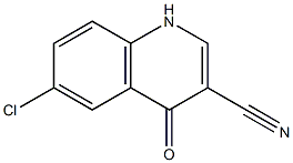 6-chloro-4-oxo-1,4-dihydroquinoline-3-carbonitrile Struktur