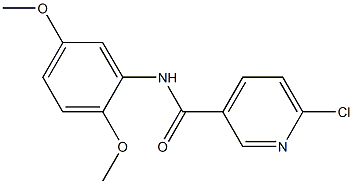 6-chloro-N-(2,5-dimethoxyphenyl)pyridine-3-carboxamide Struktur