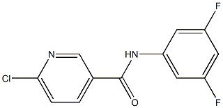 6-chloro-N-(3,5-difluorophenyl)pyridine-3-carboxamide Struktur