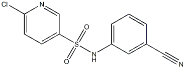 6-chloro-N-(3-cyanophenyl)pyridine-3-sulfonamide Struktur