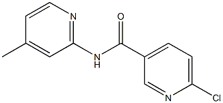 6-chloro-N-(4-methylpyridin-2-yl)pyridine-3-carboxamide Struktur