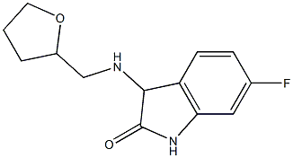 6-fluoro-3-[(oxolan-2-ylmethyl)amino]-2,3-dihydro-1H-indol-2-one Struktur