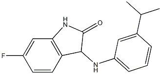 6-fluoro-3-{[3-(propan-2-yl)phenyl]amino}-2,3-dihydro-1H-indol-2-one Struktur