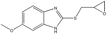 6-methoxy-2-[(oxiran-2-ylmethyl)sulfanyl]-1H-1,3-benzodiazole Struktur