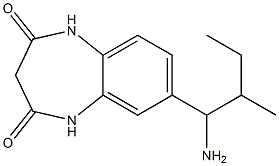 7-(1-amino-2-methylbutyl)-2,3,4,5-tetrahydro-1H-1,5-benzodiazepine-2,4-dione Struktur