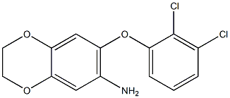 7-(2,3-dichlorophenoxy)-2,3-dihydro-1,4-benzodioxin-6-amine Struktur