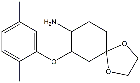 7-(2,5-dimethylphenoxy)-1,4-dioxaspiro[4.5]dec-8-ylamine Struktur