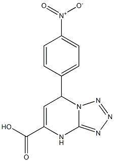 7-(4-nitrophenyl)-4,7-dihydrotetrazolo[1,5-a]pyrimidine-5-carboxylic acid Struktur