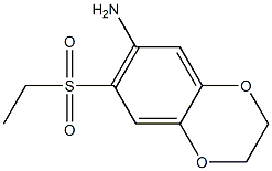 7-(ethanesulfonyl)-2,3-dihydro-1,4-benzodioxin-6-amine Struktur