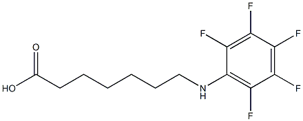 7-[(2,3,4,5,6-pentafluorophenyl)amino]heptanoic acid Struktur