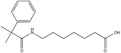 7-[(2-methyl-2-phenylpropanoyl)amino]heptanoic acid Struktur