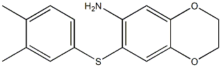 7-[(3,4-dimethylphenyl)sulfanyl]-2,3-dihydro-1,4-benzodioxin-6-amine Struktur