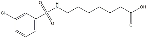 7-[(3-chlorobenzene)sulfonamido]heptanoic acid Struktur