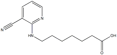 7-[(3-cyanopyridin-2-yl)amino]heptanoic acid Struktur