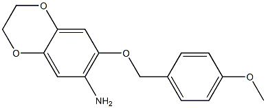 7-[(4-methoxyphenyl)methoxy]-2,3-dihydro-1,4-benzodioxin-6-amine Struktur