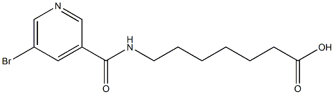 7-[(5-bromopyridin-3-yl)formamido]heptanoic acid Struktur