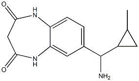 7-[amino(2-methylcyclopropyl)methyl]-2,3,4,5-tetrahydro-1H-1,5-benzodiazepine-2,4-dione Struktur