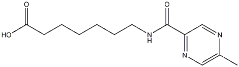 7-{[(5-methylpyrazin-2-yl)carbonyl]amino}heptanoic acid Struktur