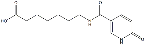 7-{[(6-oxo-1,6-dihydropyridin-3-yl)carbonyl]amino}heptanoic acid Struktur