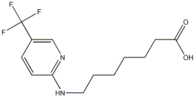 7-{[5-(trifluoromethyl)pyridin-2-yl]amino}heptanoic acid Struktur