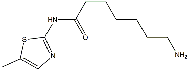 7-amino-N-(5-methyl-1,3-thiazol-2-yl)heptanamide Struktur