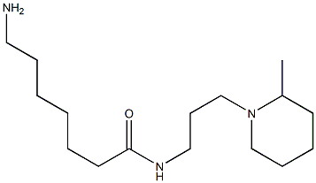 7-amino-N-[3-(2-methylpiperidin-1-yl)propyl]heptanamide Struktur