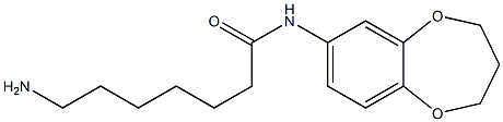 7-amino-N-3,4-dihydro-2H-1,5-benzodioxepin-7-ylheptanamide Struktur