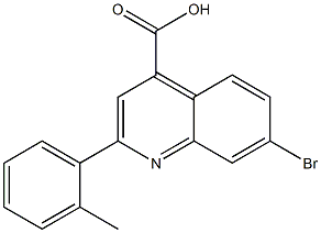 7-bromo-2-(2-methylphenyl)quinoline-4-carboxylic acid Struktur