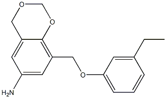 8-(3-ethylphenoxymethyl)-2,4-dihydro-1,3-benzodioxin-6-amine Struktur